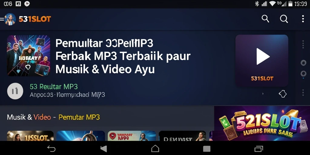 Antarmuka sederhana dan menarik dari 531SLOT Pemutar MP3.