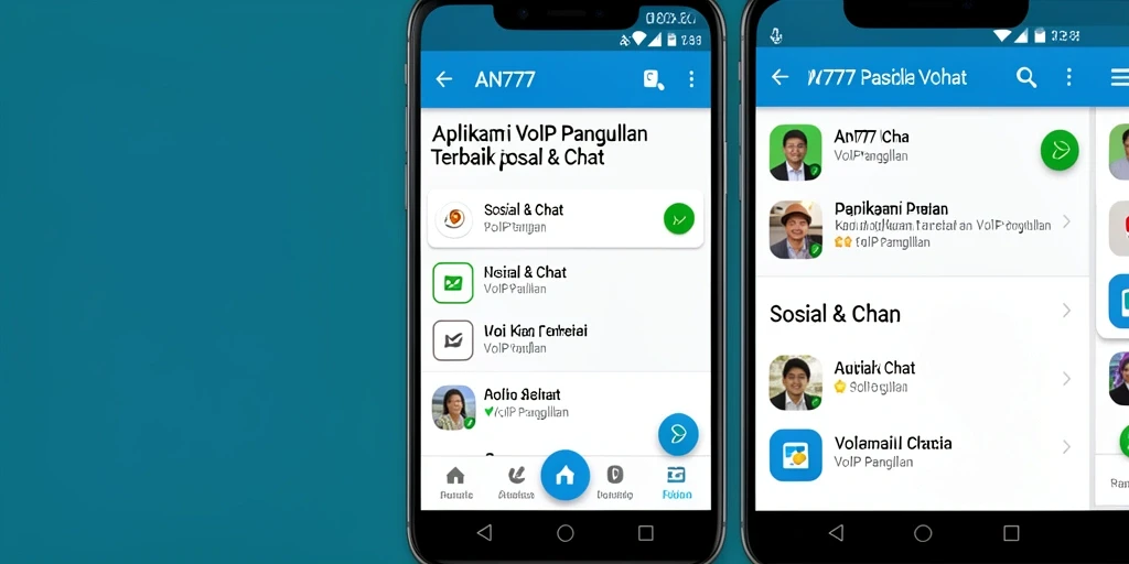 Antarmuka AN777 yang sederhana dan mudah digunakan untuk panggilan VoIP.