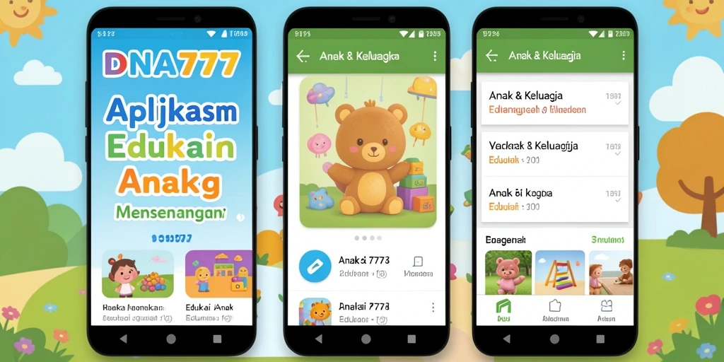 Antarmuka pengguna aplikasi DNA777 dengan fitur edukasi interaktif.