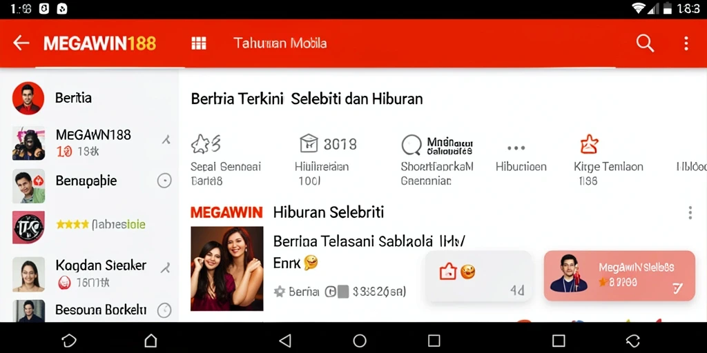 Tampilan antarmuka MEGAWIN188 yang menarik dan informatif.