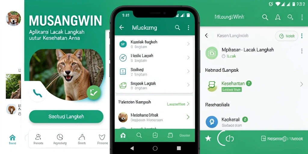 Tampilan antarmuka MUSANGWIN dengan fitur Lacak Langkah yang mudah diakses.