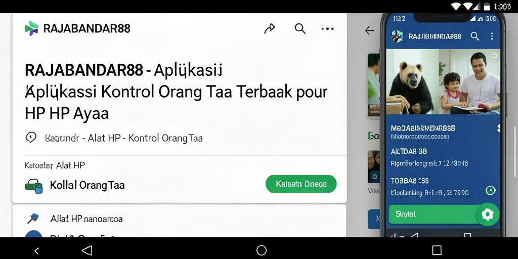Screenshot fitur kontrol orang tua dalam aplikasi RAJABANDAR88.
