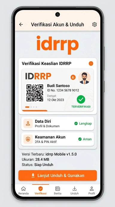 Tampilan kanal resmi idrrp